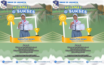 Berlian SMAN 26 Jakarta meraih prestasi dalam Kejuaraan Pencak Silat Piala Camat, Kecamatan Pasar Minggu 2026